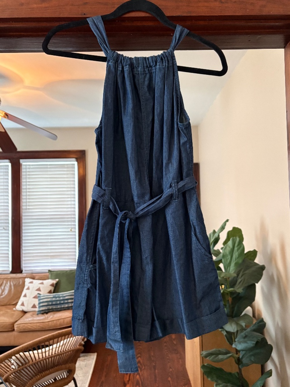 Universal Thread Denim Utility Romper Size S